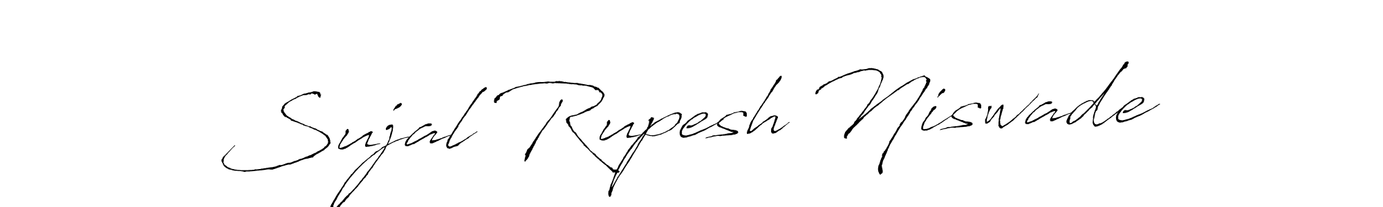 Create a beautiful signature design for name Sujal Rupesh Niswade. With this signature (Antro_Vectra) fonts, you can make a handwritten signature for free. Sujal Rupesh Niswade signature style 6 images and pictures png