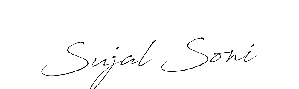 Sujal Soni stylish signature style. Best Handwritten Sign (Antro_Vectra) for my name. Handwritten Signature Collection Ideas for my name Sujal Soni. Sujal Soni signature style 6 images and pictures png