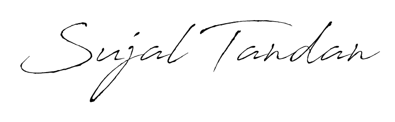 A stylish, flowing autograph style designed for name Sujal Tandan using Antro_Vectra typography. Perfect for digital creative projects. Sujal Tandan signature style 6 images and pictures png