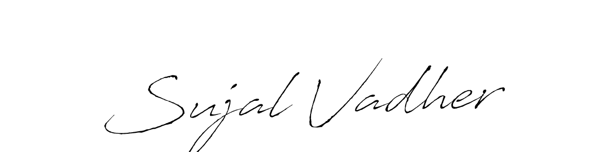 if you are searching for the best signature style for your name Sujal Vadher. so please give up your signature search. here we have designed multiple signature styles  using Antro_Vectra. Sujal Vadher signature style 6 images and pictures png