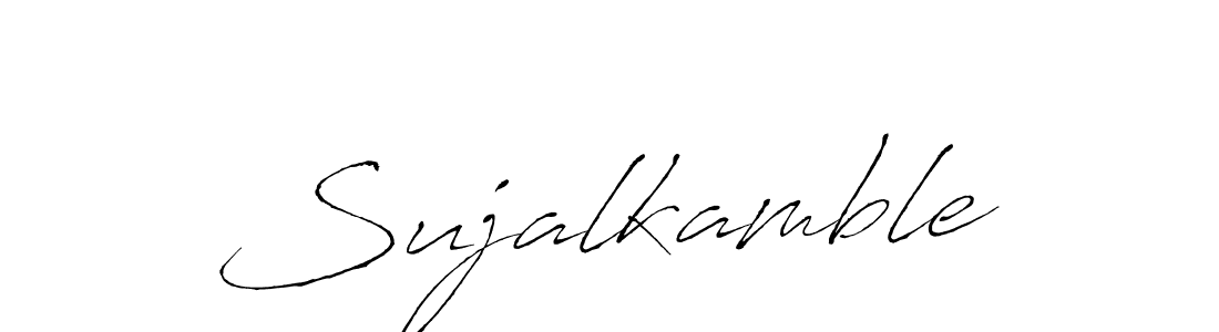 How to make Sujalkamble name signature. Use Antro_Vectra style for creating short signs online. This is the latest handwritten sign. Sujalkamble signature style 6 images and pictures png