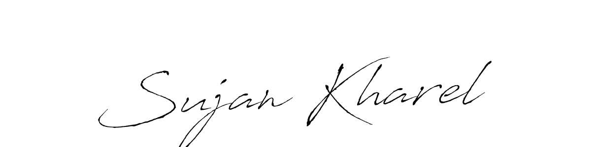 You should practise on your own different ways (Antro_Vectra) to write your name (Sujan Kharel) in signature. don't let someone else do it for you. Sujan Kharel signature style 6 images and pictures png