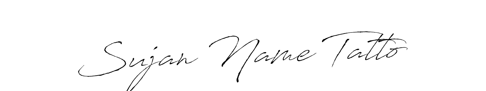 How to make Sujan Name Tatto name signature. Use Antro_Vectra style for creating short signs online. This is the latest handwritten sign. Sujan Name Tatto signature style 6 images and pictures png