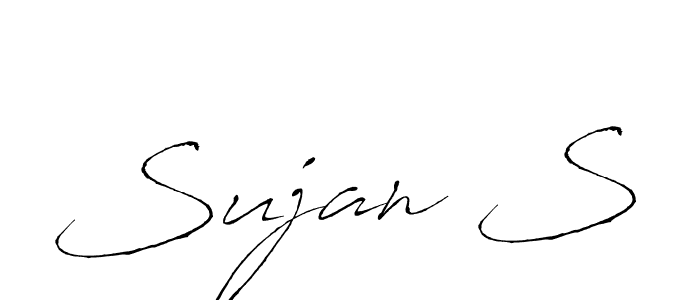 This is the best signature style for the Sujan S name. Also you like these signature font (Antro_Vectra). Mix name signature. Sujan S signature style 6 images and pictures png