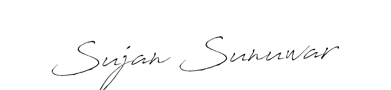 Design your own signature with our free online signature maker. With this signature software, you can create a handwritten (Antro_Vectra) signature for name Sujan Sunuwar. Sujan Sunuwar signature style 6 images and pictures png