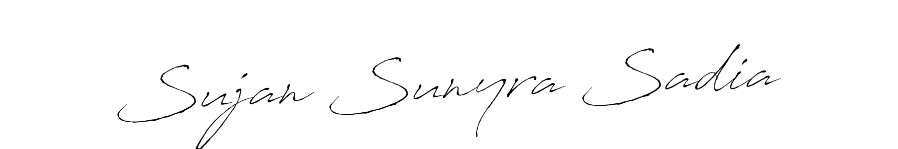 Make a short Sujan Sunyra Sadia signature style. Manage your documents anywhere anytime using Antro_Vectra. Create and add eSignatures, submit forms, share and send files easily. Sujan Sunyra Sadia signature style 6 images and pictures png
