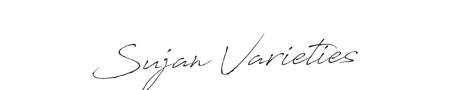 How to make Sujan Varieties name signature. Use Antro_Vectra style for creating short signs online. This is the latest handwritten sign. Sujan Varieties signature style 6 images and pictures png