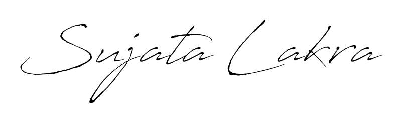How to make Sujata Lakra name signature. Use Antro_Vectra style for creating short signs online. This is the latest handwritten sign. Sujata Lakra signature style 6 images and pictures png