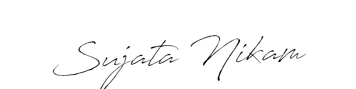 Make a short Sujata Nikam signature style. Manage your documents anywhere anytime using Antro_Vectra. Create and add eSignatures, submit forms, share and send files easily. Sujata Nikam signature style 6 images and pictures png