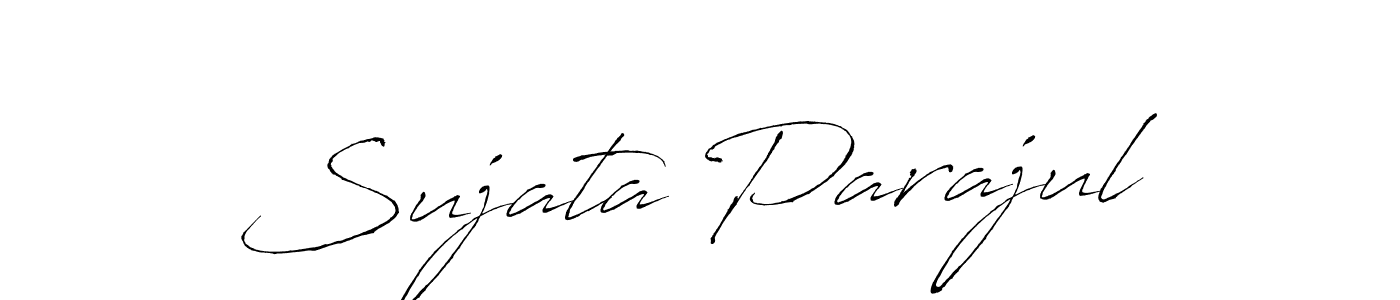 Antro_Vectra is a professional signature style that is perfect for those who want to add a touch of class to their signature. It is also a great choice for those who want to make their signature more unique. Get Sujata Parajul name to fancy signature for free. Sujata Parajul signature style 6 images and pictures png