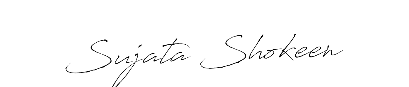 How to make Sujata Shokeen name signature. Use Antro_Vectra style for creating short signs online. This is the latest handwritten sign. Sujata Shokeen signature style 6 images and pictures png