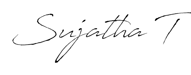 Personalize your online presence with Sujatha T signature rendered in elegant Antro_Vectra font. Great for website footers and blogs. Sujatha T signature style 6 images and pictures png