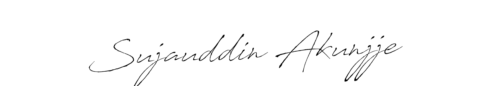 How to make Sujauddin Akunjje signature? Antro_Vectra is a professional autograph style. Create handwritten signature for Sujauddin Akunjje name. Sujauddin Akunjje signature style 6 images and pictures png