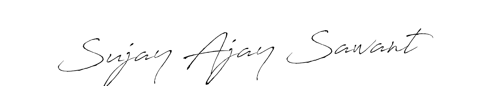 Sujay Ajay Sawant stylish signature style. Best Handwritten Sign (Antro_Vectra) for my name. Handwritten Signature Collection Ideas for my name Sujay Ajay Sawant. Sujay Ajay Sawant signature style 6 images and pictures png