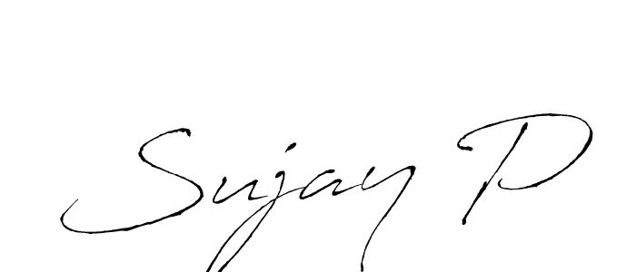 Also we have Sujay P name is the best signature style. Create professional handwritten signature collection using Antro_Vectra autograph style. Sujay P signature style 6 images and pictures png