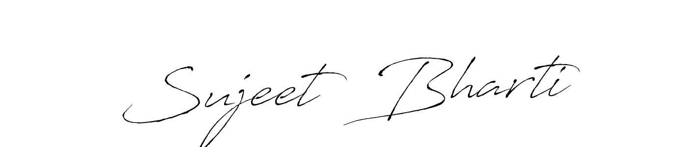 Create a beautiful signature design for name Sujeet  Bharti. With this signature (Antro_Vectra) fonts, you can make a handwritten signature for free. Sujeet  Bharti signature style 6 images and pictures png