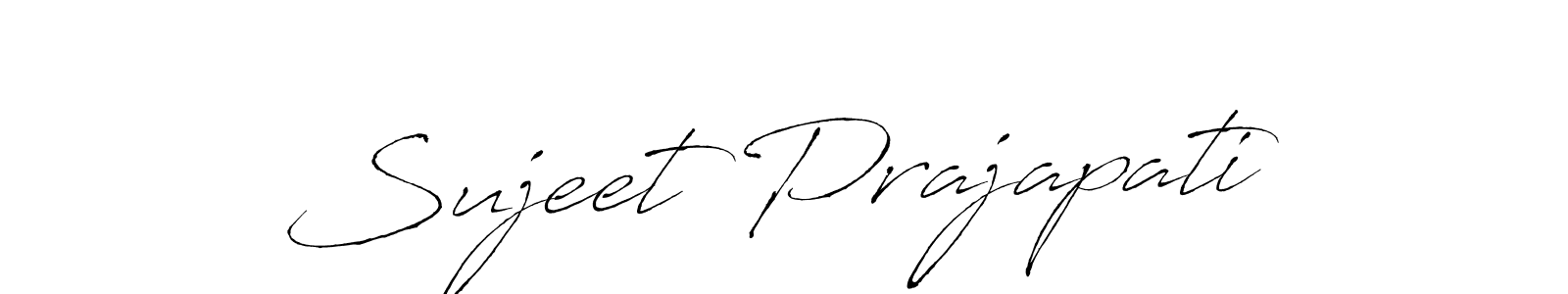 Create a beautiful signature design for name Sujeet Prajapati. With this signature (Antro_Vectra) fonts, you can make a handwritten signature for free. Sujeet Prajapati signature style 6 images and pictures png