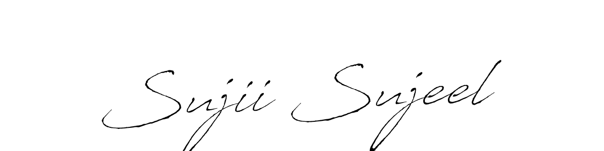 if you are searching for the best signature style for your name Sujii Sujeel. so please give up your signature search. here we have designed multiple signature styles  using Antro_Vectra. Sujii Sujeel signature style 6 images and pictures png