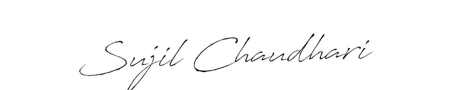 Sujil Chaudhari stylish signature style. Best Handwritten Sign (Antro_Vectra) for my name. Handwritten Signature Collection Ideas for my name Sujil Chaudhari. Sujil Chaudhari signature style 6 images and pictures png