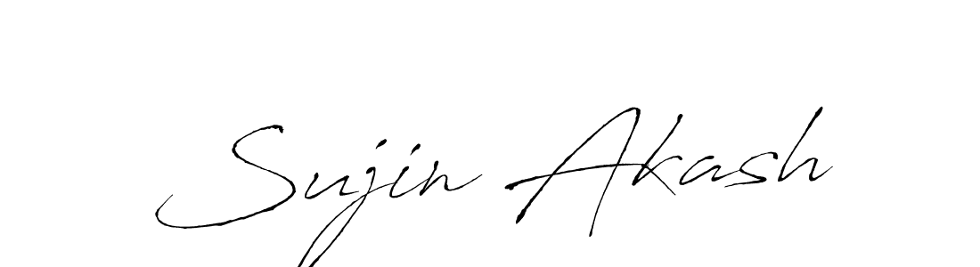 Sujin Akash stylish signature style. Best Handwritten Sign (Antro_Vectra) for my name. Handwritten Signature Collection Ideas for my name Sujin Akash. Sujin Akash signature style 6 images and pictures png