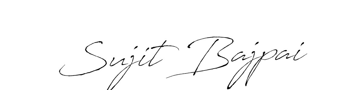Make a beautiful signature design for name Sujit Bajpai. With this signature (Antro_Vectra) style, you can create a handwritten signature for free. Sujit Bajpai signature style 6 images and pictures png