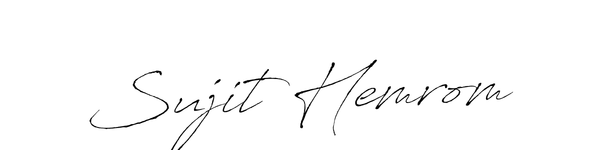 Create a beautiful signature design for name Sujit Hemrom. With this signature (Antro_Vectra) fonts, you can make a handwritten signature for free. Sujit Hemrom signature style 6 images and pictures png