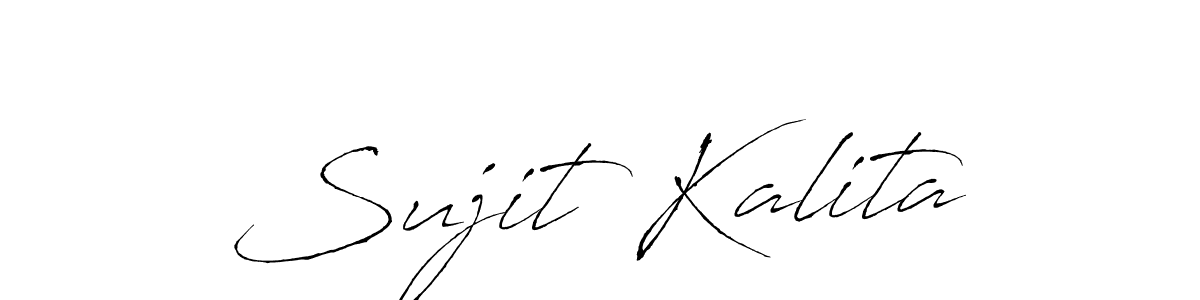 Create a beautiful signature design for name Sujit Kalita. With this signature (Antro_Vectra) fonts, you can make a handwritten signature for free. Sujit Kalita signature style 6 images and pictures png