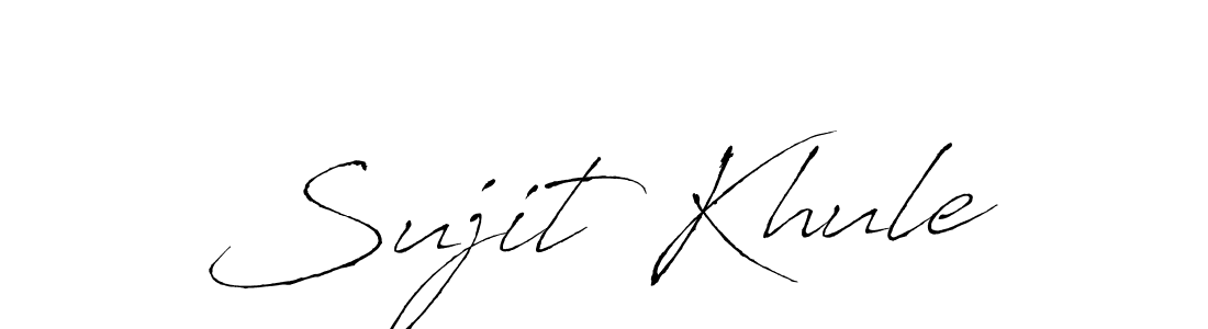 How to make Sujit Khule name signature. Use Antro_Vectra style for creating short signs online. This is the latest handwritten sign. Sujit Khule signature style 6 images and pictures png