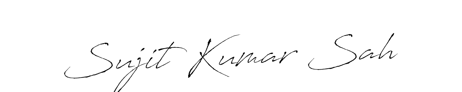 You should practise on your own different ways (Antro_Vectra) to write your name (Sujit Kumar Sah) in signature. don't let someone else do it for you. Sujit Kumar Sah signature style 6 images and pictures png