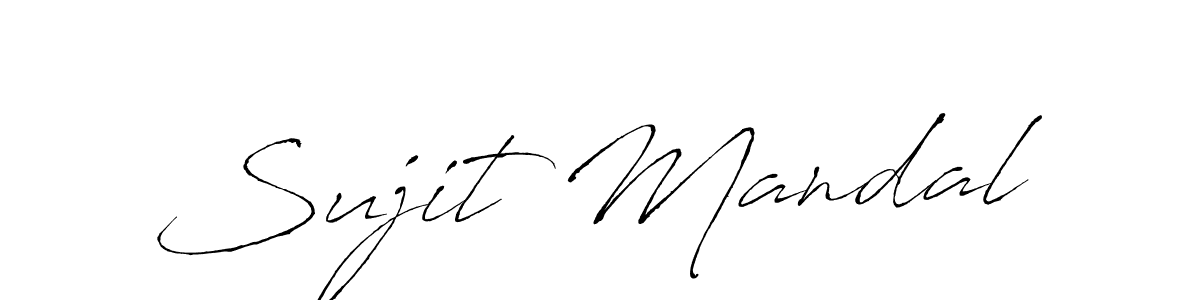 How to make Sujit Mandal name signature. Use Antro_Vectra style for creating short signs online. This is the latest handwritten sign. Sujit Mandal signature style 6 images and pictures png