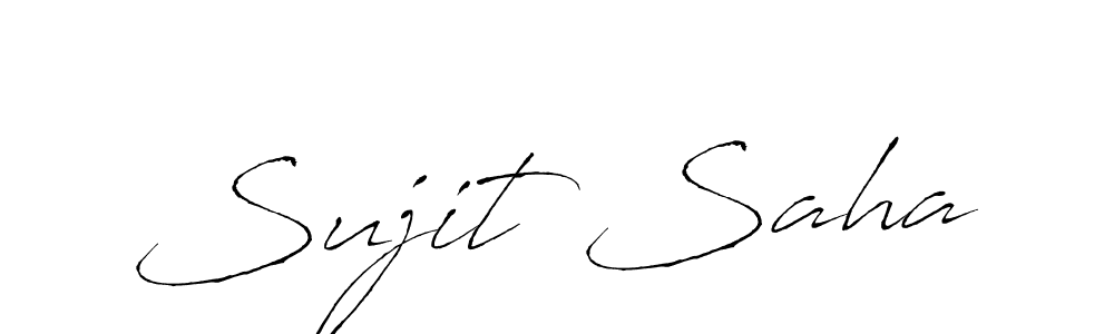How to make Sujit Saha name signature. Use Antro_Vectra style for creating short signs online. This is the latest handwritten sign. Sujit Saha signature style 6 images and pictures png