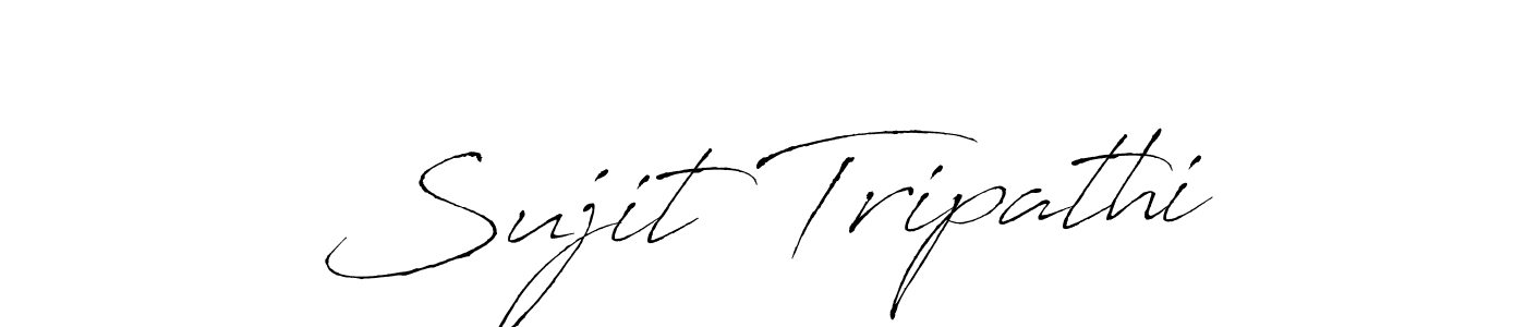Create a beautiful signature design for name Sujit Tripathi. With this signature (Antro_Vectra) fonts, you can make a handwritten signature for free. Sujit Tripathi signature style 6 images and pictures png