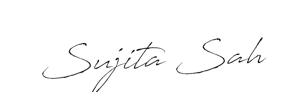 You should practise on your own different ways (Antro_Vectra) to write your name (Sujita Sah) in signature. don't let someone else do it for you. Sujita Sah signature style 6 images and pictures png