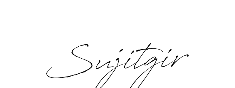 Make a beautiful signature design for name Sujitgir. With this signature (Antro_Vectra) style, you can create a handwritten signature for free. Sujitgir signature style 6 images and pictures png