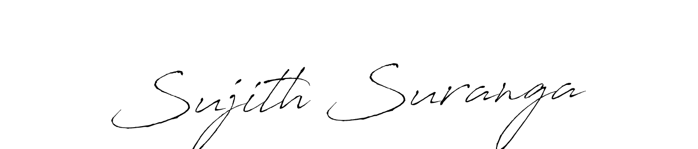 How to make Sujith Suranga name signature. Use Antro_Vectra style for creating short signs online. This is the latest handwritten sign. Sujith Suranga signature style 6 images and pictures png