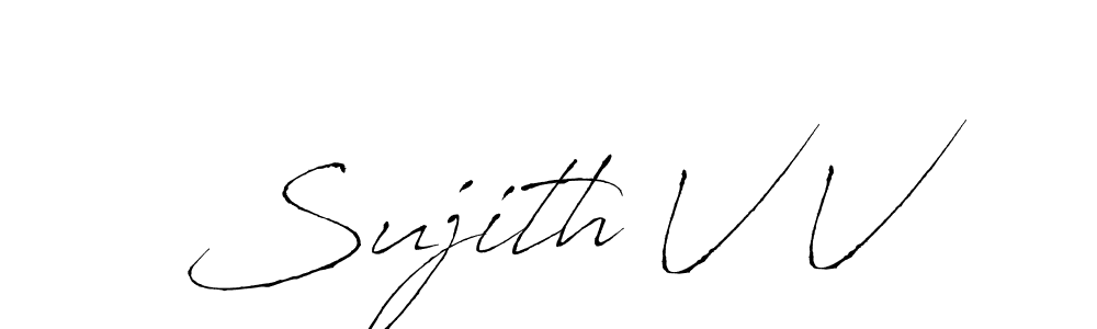 Also we have Sujith V V name is the best signature style. Create professional handwritten signature collection using Antro_Vectra autograph style. Sujith V V signature style 6 images and pictures png