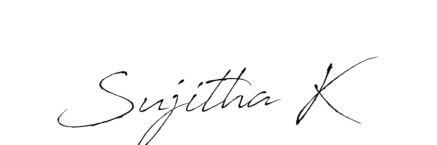 You should practise on your own different ways (Antro_Vectra) to write your name (Sujitha K) in signature. don't let someone else do it for you. Sujitha K signature style 6 images and pictures png