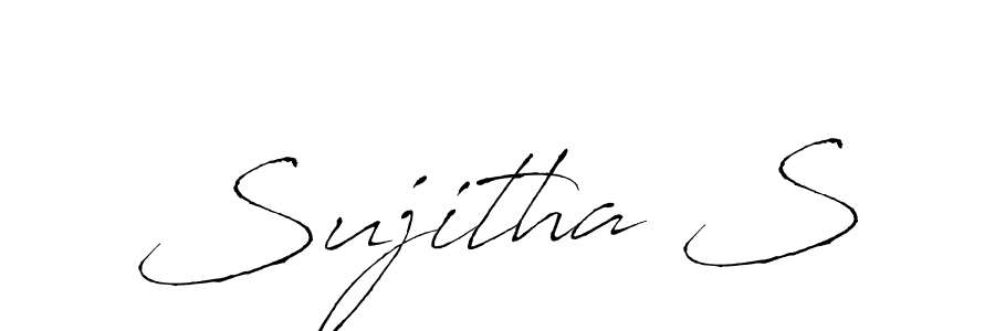 Create a beautiful signature design for name Sujitha S. With this signature (Antro_Vectra) fonts, you can make a handwritten signature for free. Sujitha S signature style 6 images and pictures png