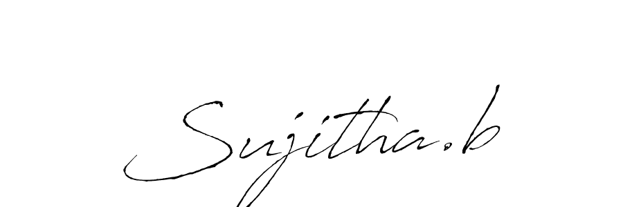 How to make Sujitha.b name signature. Use Antro_Vectra style for creating short signs online. This is the latest handwritten sign. Sujitha.b signature style 6 images and pictures png