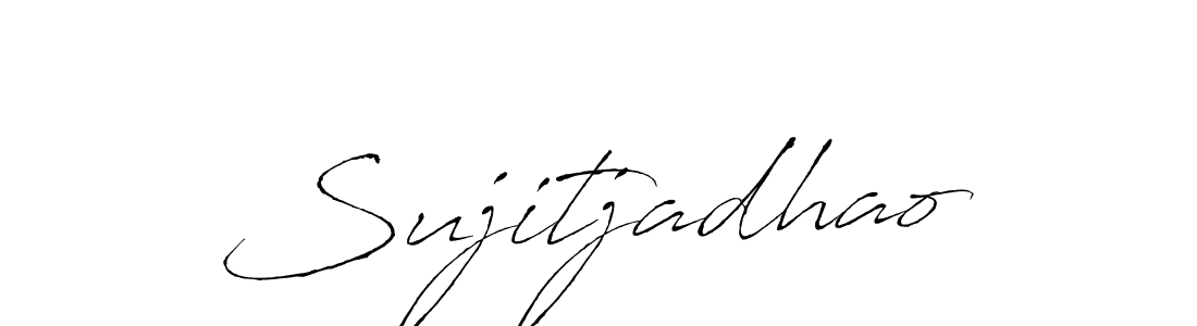 The best way (Antro_Vectra) to make a short signature is to pick only two or three words in your name. The name Sujitjadhao include a total of six letters. For converting this name. Sujitjadhao signature style 6 images and pictures png