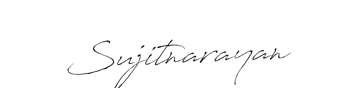 How to make Sujitnarayan name signature. Use Antro_Vectra style for creating short signs online. This is the latest handwritten sign. Sujitnarayan signature style 6 images and pictures png