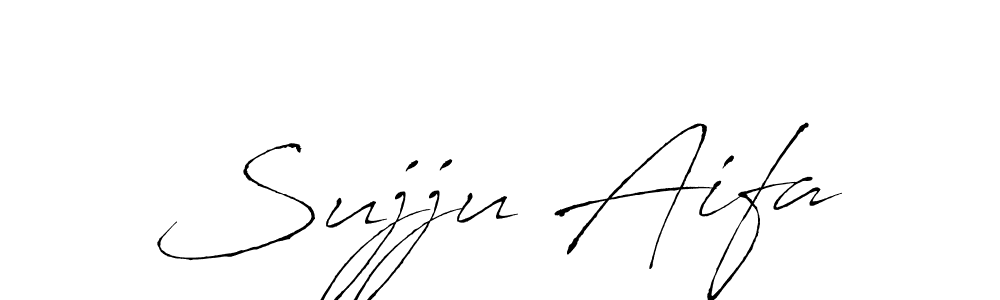 The best way (Antro_Vectra) to make a short signature is to pick only two or three words in your name. The name Sujju Aifa include a total of six letters. For converting this name. Sujju Aifa signature style 6 images and pictures png