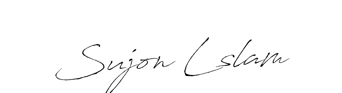 Create a beautiful signature design for name Sujon Lslam. With this signature (Antro_Vectra) fonts, you can make a handwritten signature for free. Sujon Lslam signature style 6 images and pictures png