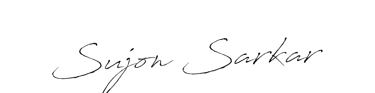 Make a beautiful signature design for name Sujon Sarkar. With this signature (Antro_Vectra) style, you can create a handwritten signature for free. Sujon Sarkar signature style 6 images and pictures png