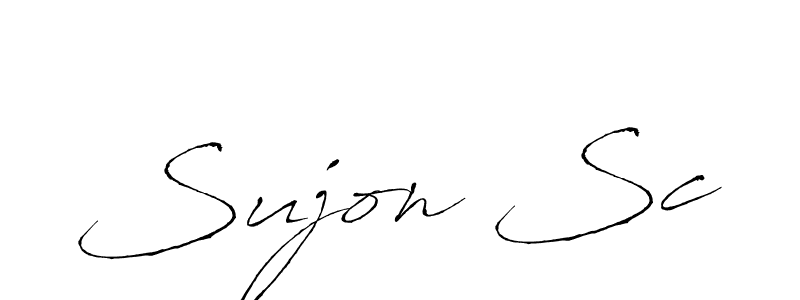 How to make Sujon Sc signature? Antro_Vectra is a professional autograph style. Create handwritten signature for Sujon Sc name. Sujon Sc signature style 6 images and pictures png