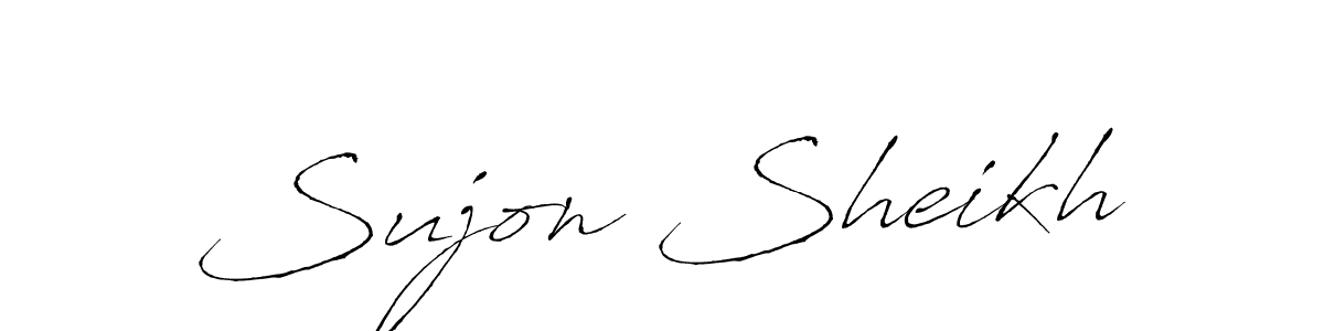 Create a beautiful signature design for name Sujon Sheikh. With this signature (Antro_Vectra) fonts, you can make a handwritten signature for free. Sujon Sheikh signature style 6 images and pictures png