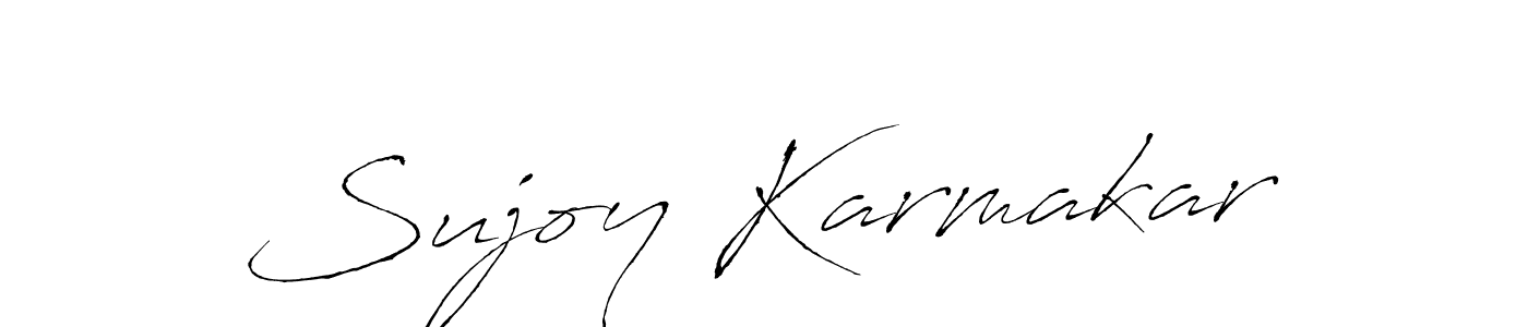 Create a beautiful signature design for name Sujoy Karmakar. With this signature (Antro_Vectra) fonts, you can make a handwritten signature for free. Sujoy Karmakar signature style 6 images and pictures png