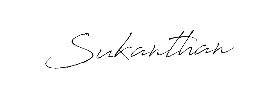 The best way (Antro_Vectra) to make a short signature is to pick only two or three words in your name. The name Sukanthan include a total of six letters. For converting this name. Sukanthan signature style 6 images and pictures png