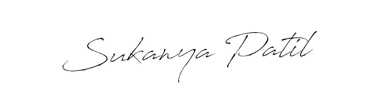 How to make Sukanya Patil name signature. Use Antro_Vectra style for creating short signs online. This is the latest handwritten sign. Sukanya Patil signature style 6 images and pictures png