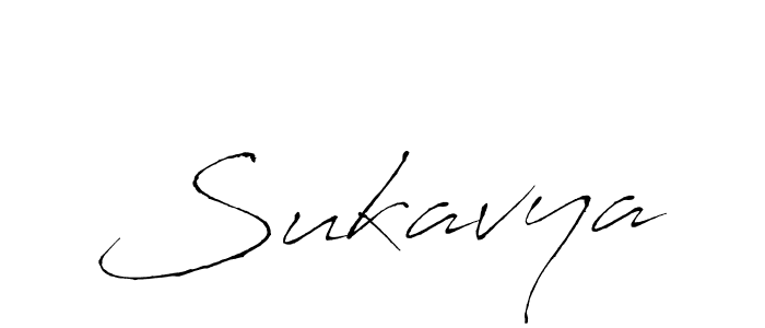 The best way (Antro_Vectra) to make a short signature is to pick only two or three words in your name. The name Sukavya include a total of six letters. For converting this name. Sukavya signature style 6 images and pictures png